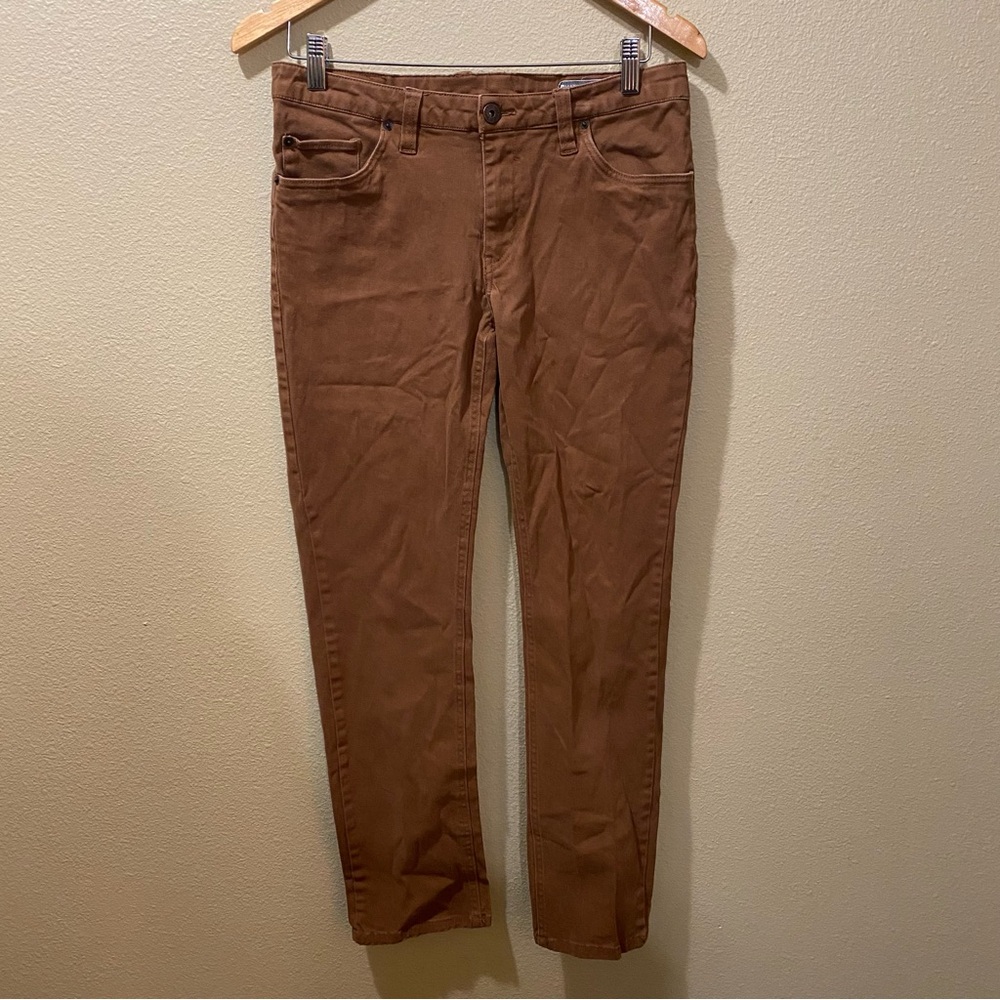 Men’s 32x32 Matix Gripper Slim Straight Brown Skater Pants Jeans